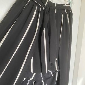 Black and White Striped Short/Skirt Combo.